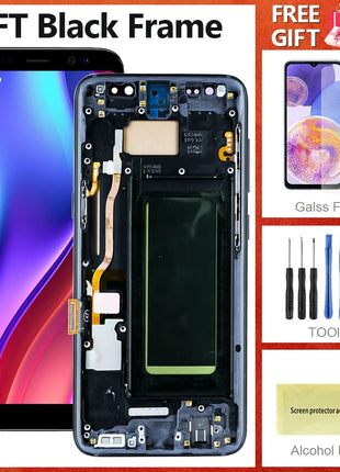 Nuovo S8 LCD di Ricambio Per Samsung Galaxy S8 G950 G950F Display LCD Touch Screen Digitizer Assembly Con Telaio