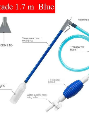 Aquarium Siphon Vacuum Cleaner Tool Set for Large Fish Tank Gravel/Sand Cleaning Water Change with Extension Tube, Fast and Easy