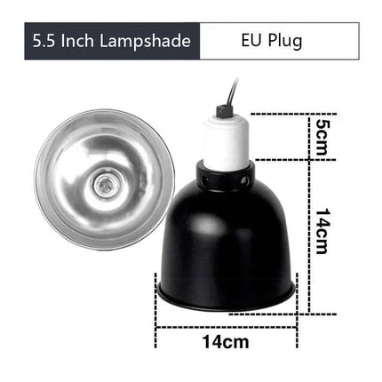 5.5 Inch Reptile Lamp Cap Tortoise Lizard Snake Terrarium Anti-scald Protective Lampshade Lamp Holder Reptile Safety Light Shade