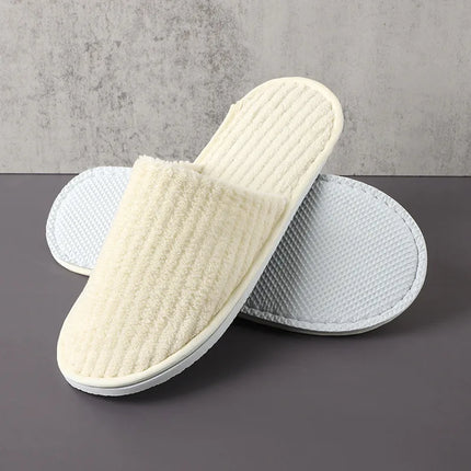 5 paia/lotto uomo donna usa e getta hotel pantofole per gli ospiti scivoli in cotone casa viaggio SPA pantofola ospitalità economici indoor slip-on