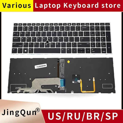 Replacement US/RU Russian Backlit Keyboard for HP ZBOOK 15 G5 G6, ZBook 17 G5 G6 L29635 L12765-041 L28407 L12764-071