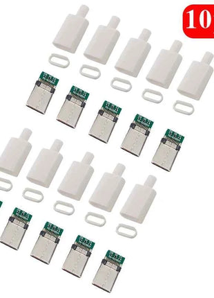 10pcs Type C usb3.1 3A fast charging USB Connectors Male Jack Tail Plug Electric Terminals welding DIY data cable accessories