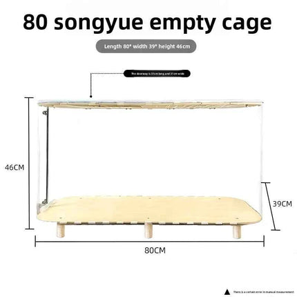 80cm Hamster Cage Large Spacious Habitat for Syrian Dwarf Hamsters Luxury Modular Acrylic Rodent Mansion Deluxe Pet Enclosure