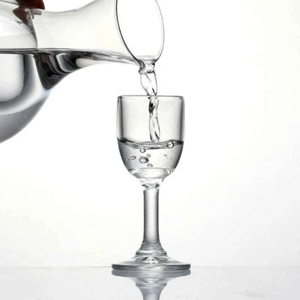 25ml 6PCS Goblet Glass Cup Set Lead-Free Glass Shot Glasses with Stem Liquor Glass Sets for Drinkware Wedding Family Bar Party