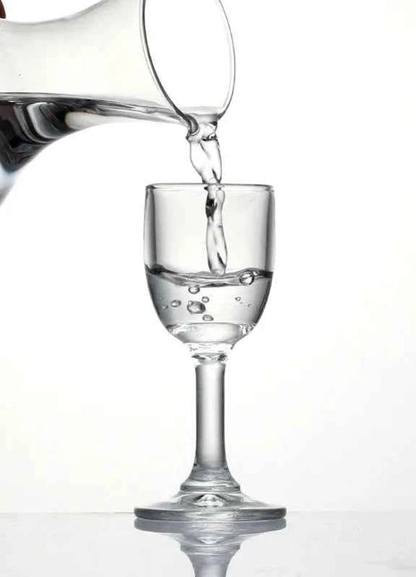25ml 6PCS Goblet Glass Cup Set Lead-Free Glass Shot Glasses with Stem Liquor Glass Sets for Drinkware Wedding Family Bar Party
