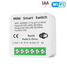 16A Tuya WiFi Smart Switch 2-way Control with Energy Monitor Switch Mini Smart Breaker Smart Life Control  Alexa Via Google Home