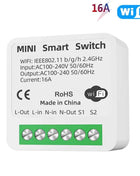 16A Tuya WiFi Smart Switch 2-way Control with Energy Monitor Switch Mini Smart Breaker Smart Life Control  Alexa Via Google Home
