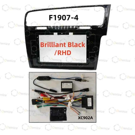 Owince Autoradio Fascias Telaio Per Volkswagen VW Golf 7 MK7 2013 - 2020 Pannello Stereo Cablaggio Cavo di Alimentazione Canbus Decoder