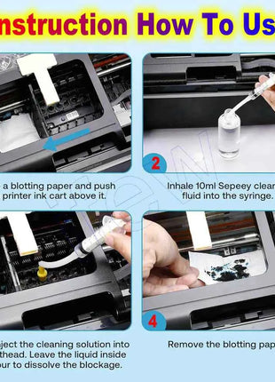 100ML Inkjet Printer Head Cleaning Kit Compatible With Epson Hp Brother Canon Nozzle & Printhead Cleaner For Printers Head Clean