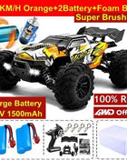 4WD Remote Control Car Off Road 4x4 RC High Speed Buggy Truck Super Brushless 50 or 80KM/H Fast Drift Racing Toy Kids Adults