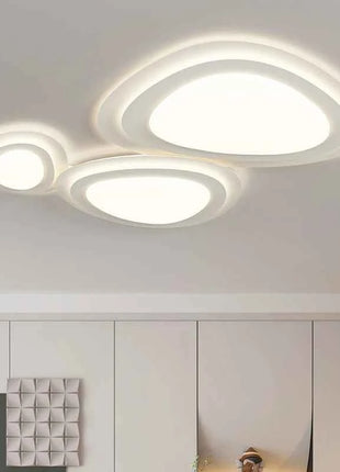 Lampada da soffitto a LED creativa con ciottolo Decorazione di lusso per soggiorno Camera da letto Lampada a sospensione a soffitto Lampadario per sala da pranzo per interni