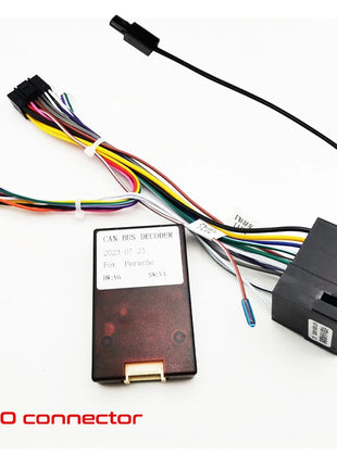 CAN BUS Decoder 16 Pin Wiring Harness ISO Quadlock Cable Connector for Porsche 911 996 Mk2 997 Cayenne E1 Boxster Cayman