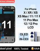 AAA + OLED per iPhone X XR 11 Display LCD XS MAX 11 PRO MAX 12 Pro Incell Digitzer Assembly per iPhone X XS LCD Touch Screen