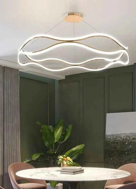 Lampadario moderno e minimalista per ristorante Lampadario a LED per soggiorno di lusso nordico Decorazioni per la casa Lampade a sospensione per camera da letto di design