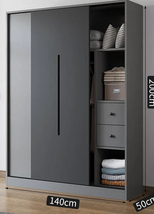 Nuovi Modelli di Armadio ad Angolo dal Design Semplice con Cassetti per lo Stoccaggio, Prezzo all'Ingrosso, Guardaroba in Legno Grigio Personalizzato per Camera da Letto