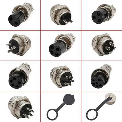 1 Pz GX12 2/3/4/5/6Pin Maschio Femmina Butting Wire Cavo Circolare Presa Aviazione Spina del Pannello Connettore Tappo Antipolvere Impermeabile