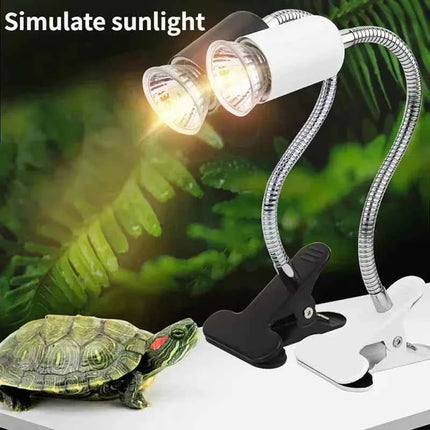 75W Halogen Bulb for Reptile Heat Lamp Adjustable Gooseneck Aquarium Tank Heating Lamps for Tortoise Lizard Snake Terrarium