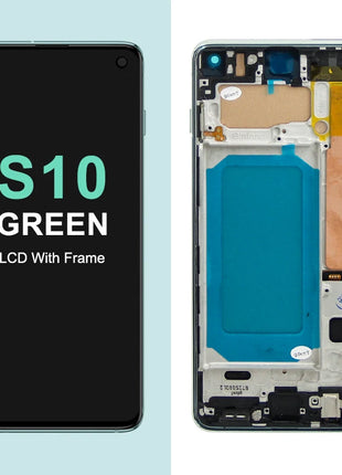 TFT con cornice per Samsung S10 Plus S10 + G975F Display LCD Touch Screen digitale per Samsung S10 G973F Parti di ricambio per schermo