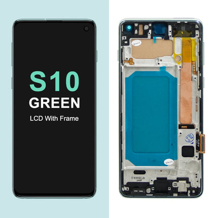 TFT con cornice per Samsung S10 Plus S10 + G975F Display LCD Touch Screen digitale per Samsung S10 G973F Parti di ricambio per schermo