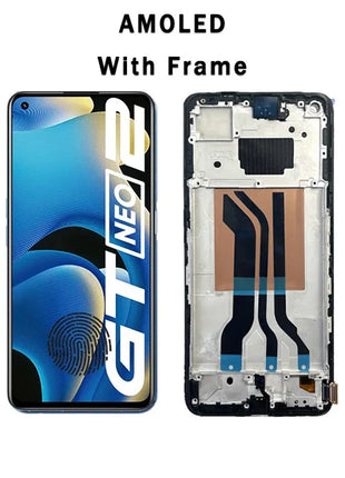 Nuovo Display AMOLED Per Realme GT Neo2 Display LCD Touch Screen Digitizer Assembly Per Realme GT Neo2 RMX3370 Display LCD sostituire
