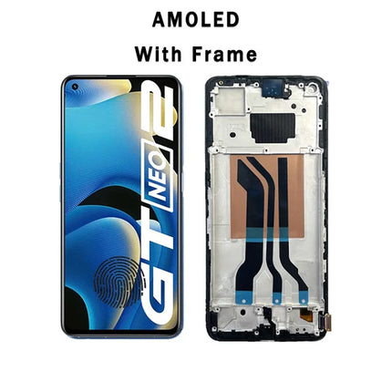 Nuovo Display AMOLED Per Realme GT Neo2 Display LCD Touch Screen Digitizer Assembly Per Realme GT Neo2 RMX3370 Display LCD sostituire