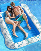 Doppio materasso galleggiante gonfiabile Sedia a sdraio da spiaggia Anello da nuoto Tubo Letto per il tempo libero in acqua Materassi ad aria per il nuoto Piscina per dormire