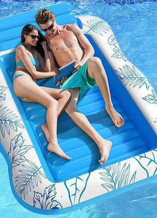 Doppio materasso galleggiante gonfiabile Sedia a sdraio da spiaggia Anello da nuoto Tubo Letto per il tempo libero in acqua Materassi ad aria per il nuoto Piscina per dormire