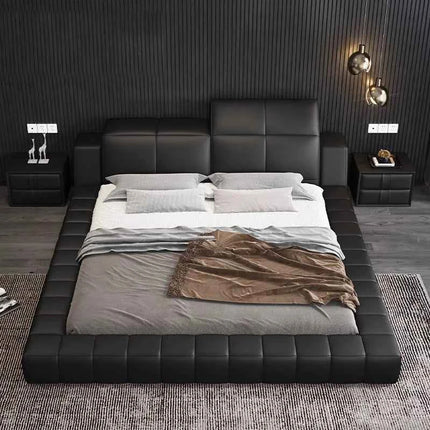 Italian tatami 180x200cm Artificial leather high Headboard bed luxury Double bed furniture queen frame bed sets full furniture
