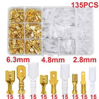 Male Female Wire Box Insulated Cable Macho Connector 2.8/6.3mm Electrical Crimp Terminals Termin Spade Connectors Assorted Kit