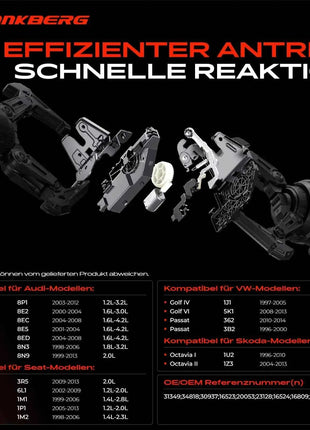 Frankberg 1x Serratura Porta Posteriore per Audi A3 8P A4 8E VW Golf 4 1J Passat Seat Leon 1GD810773 4B0862153
