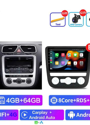 Android 16 For VW Volkswagen Scirocco 3 III Mk3 2008-2014 9 inch 8 Core WIFI Bluetooth Auto Navigation System Radio Multimedia