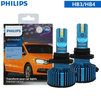 Philips LED H1 H4 H7 H11 HB3 HB4 HIR2 Ultinon Pro3011 Car LED Head Light 9005 9006 9012 Auto 6000K Bright White Original Lamp 2x