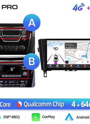 Junsun Qualcomm 8-Core 360° Panoramic Camera Wireless CarPlay Android Auto Car Radio for Nissan Qashqai J11 X-Trail 3 2013-2017