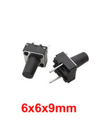 50 Pz 6x6mm Interruttore a pulsante tattile 6*6mm 2 Pin Mini PCB Interruttori tattili momentanei Altezza 5mm 6mm 7mm 8mm 9mm