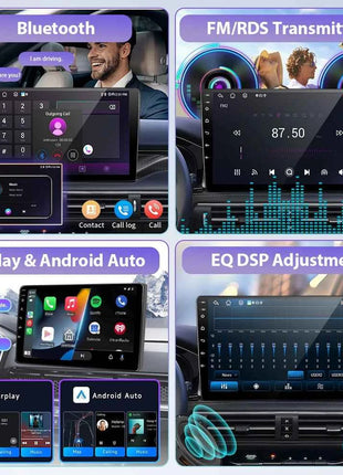 Podofo 6+128G Wireless CarPlay Android Auto Radio for Toyota RAV4 2003-2005(LHD) Car Multimedia Player GPS WIFI 2 Din Autoradio