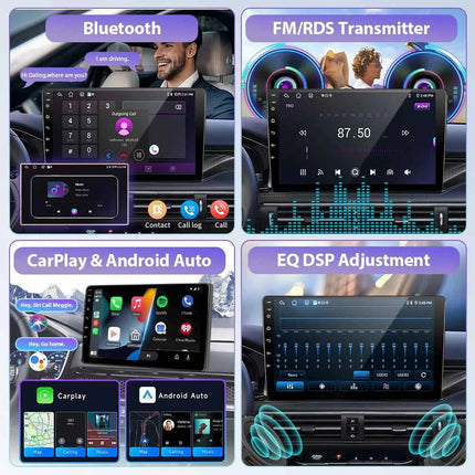 Podofo 6+128G Wireless CarPlay Android Auto Radio for Toyota RAV4 2003-2005(LHD) Car Multimedia Player GPS WIFI 2 Din Autoradio
