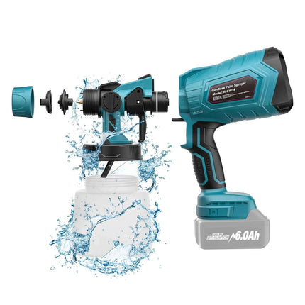 Cordless Paint Spray Gun For Makita For Dewalt For Milwaukee For Bosch 18V Battery Electric Rechargeable Sprayer Power Tool