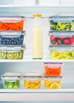 Kitchen Food Contianers Set, Microwave Dishwasher Safe BPA FREE 10pcs 840ML Containers Set With 10stickers and Marker