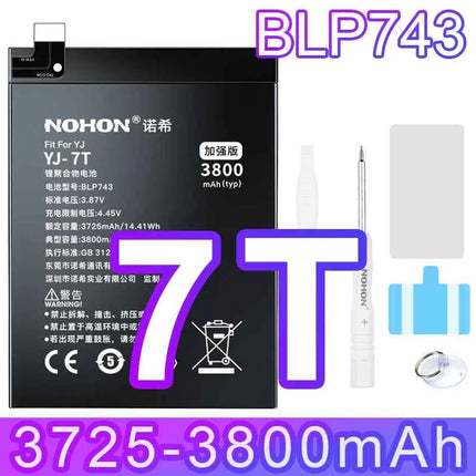 NOHON Replacement Battery for OnePlus 7T 8T 9RT 10T 12 11 9 8 7 6T 6 5T 5 7TPro Phone Batteries BLP801 BLP685 BLP745 BLP743