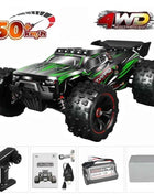 1:16 85KM/H Or 50KM/H 4WD RC Car With LED Remote Control Cars High Speed Drift Monster 4x4 Truck for Kids vs Wltoys 124017 Toys