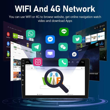 Podofo 10.1" Car Radio Wireless CarPlay Android Radio For PEUGEOT 107/Citroen C1 2005-2014 Multimedia GPS 4G WIFI BT Autoradio
