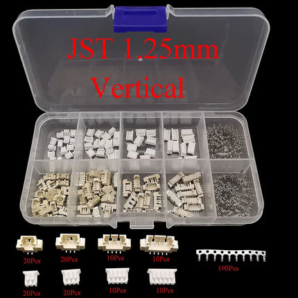 1 scatola SH 1.0/JST 1.25/ZH 1.5/PH 2.0/XH 2.54 Spina maschio Presa femmina Kit terminale alloggiamento Connettore intestazione pin orizzontale verticale