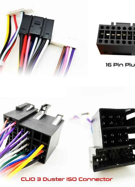 Cablaggio Mini-ISO Decodificatore CAN BUS, ritenzione SWC, cavo Android Plug and Play a 16 pin, per Renault Clio MK3 Duster 2010-2014