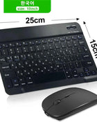 Bluetooth Wireless Keyboard Mouse For IOS Android Windows Tablet For iPad Air Mini Pro Spanish Korean Portugal Russian Keyboard