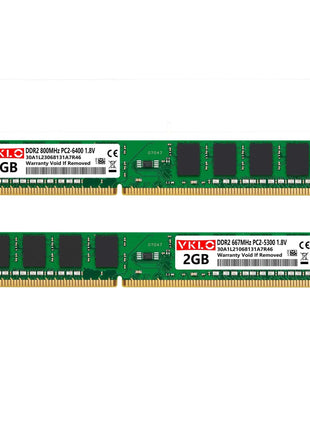 DDR2 2GB Desktop Memory Ram 533 667 800Mhz PC2 5300 6400 1.8V 240Pin 2RX8 16Chips CL6 Non-ECC Unbuffered DIMM Memories Ram