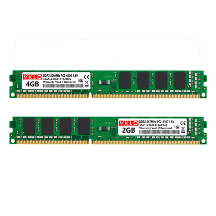 DDR2 2GB Desktop Memory Ram 533 667 800Mhz PC2 5300 6400 1.8V 240Pin 2RX8 16Chips CL6 Non-ECC Unbuffered DIMM Memories Ram