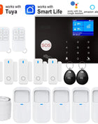 WIFI GSM Home Alarm System Security Alarm Host Anti-theft with Door Gap PIR Motion Sensor Tuya Smart App Control Works with Alexa
