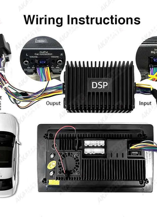 Car Radio Amplifier for Android Radio DSP Non destructive Modification Speaker Enhance Sound Car Audio Processor 4 Channel