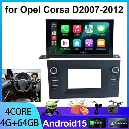 Android Car Radio Stereo for Opel Corsa D 2007-2012 with CarPlay AndroidAuto IPS Multimedia Player Navigation BT5.0 WiFi