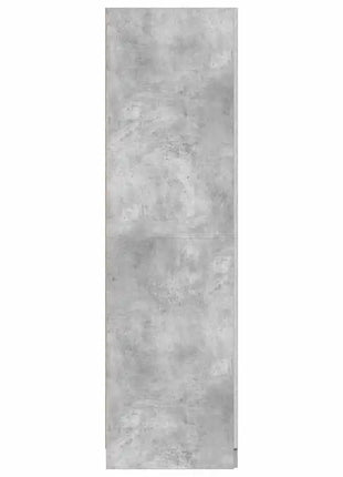 Armadio Grigio Cemento 80x52x180 cm in Legno Ingegnerizzato, Armadio a Colonna Grigio Cemento con Ripiani e Asta Appendiabiti, Soluzione Salvaspazio per la Camera da Letto
